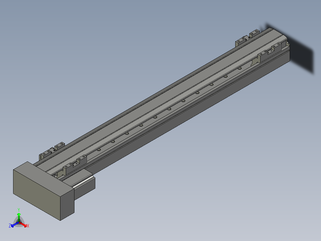 直线模组LHA6-S550-L-100W(16丝杆)设计图纸正等轴测图