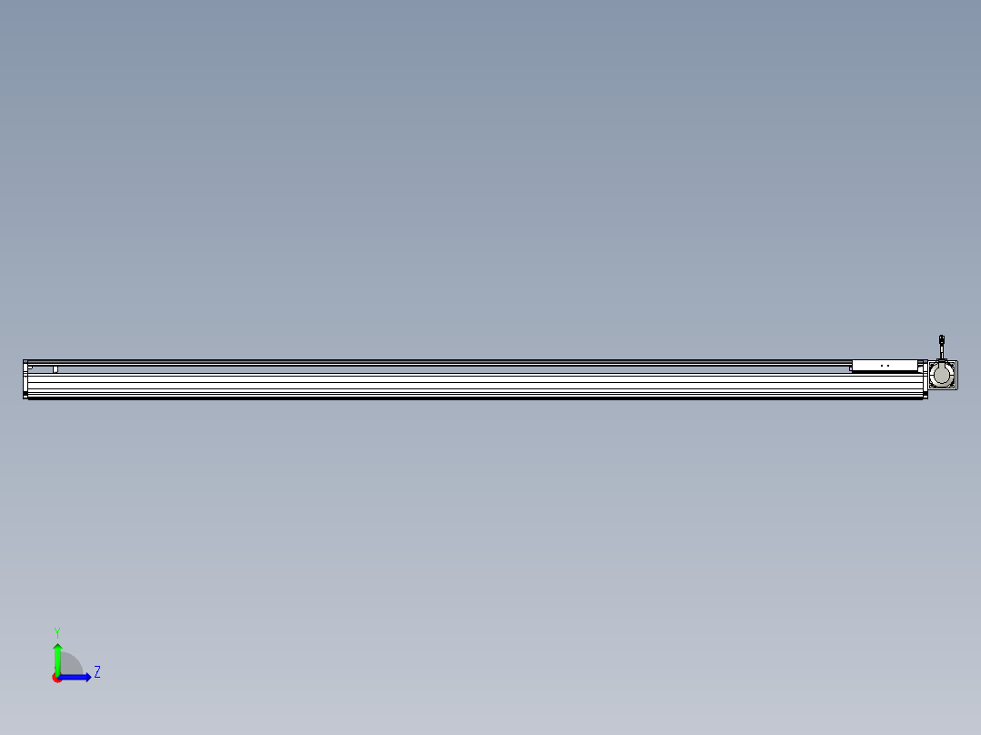 东锦同步带传动-直线滑台模组DH210B-L150-S2500-BL-P750W-C3左视图