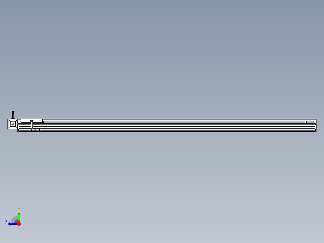 东锦同步带传动-直线滑台模组DH210B-L150-S2500-BL-P750W-C3右视图