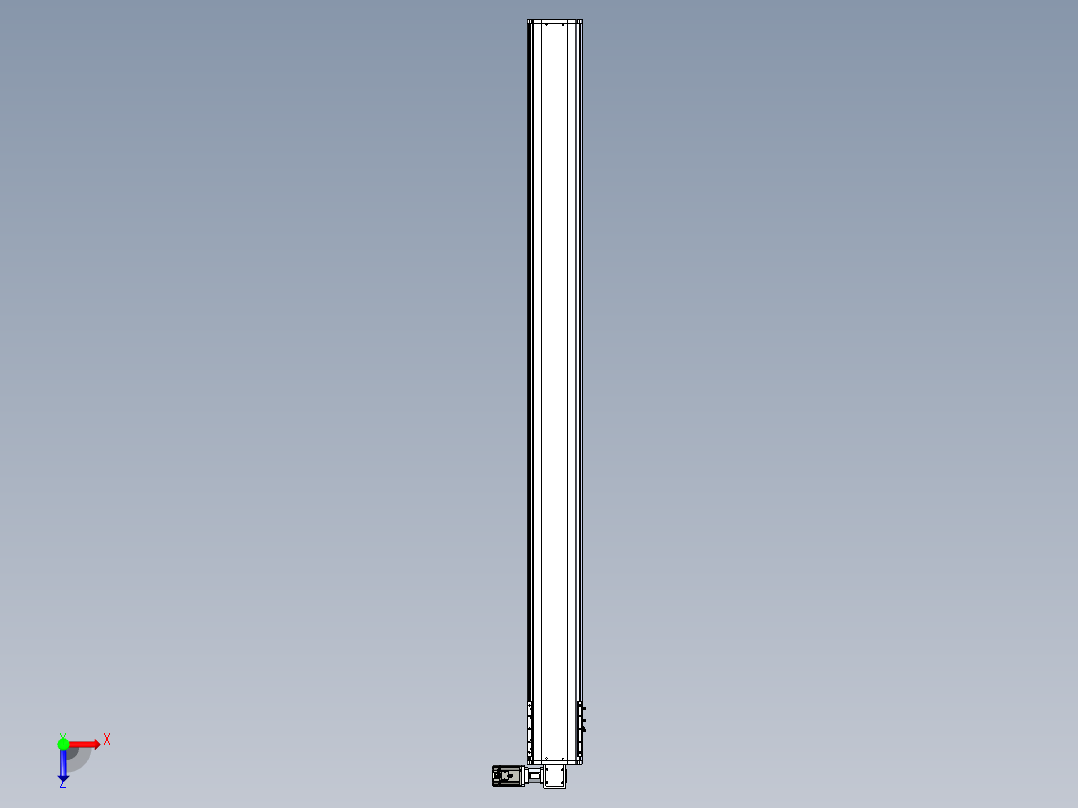 东锦同步带传动-直线滑台模组DH210B-L150-S2500-BL-P750W-C3俯视图