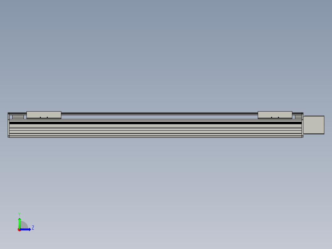 直线模组WG-LHB12-S700-L(B)设计图纸左视图