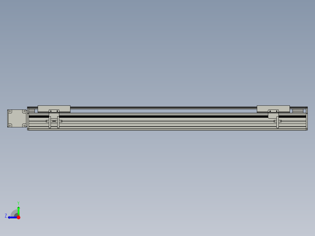 直线模组WG-LHB12-S700-L(B)设计图纸右视图