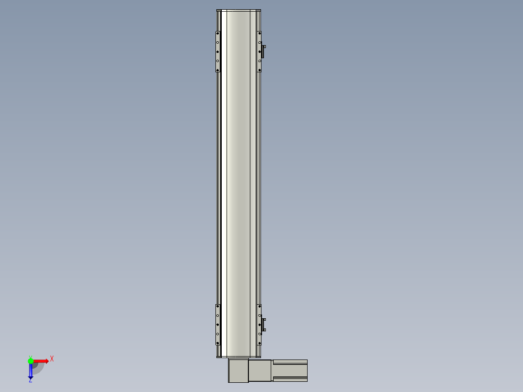 直线模组WG-LHB12-S700-L(B)设计图纸俯视图