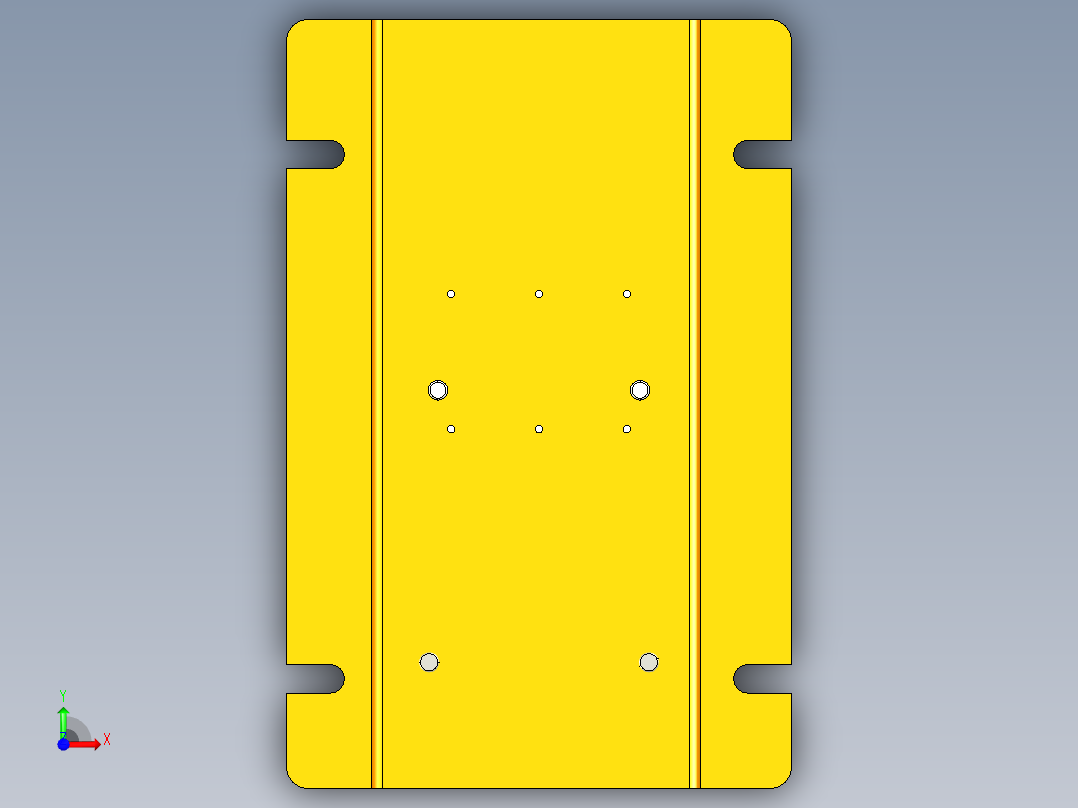 支架铣底面夹具 (2)前视图