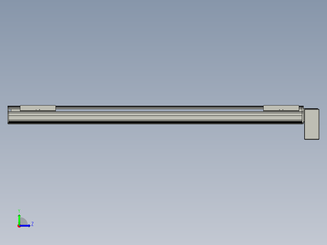 直线模组LHB21-L40-S1550-LD设计图纸左视图