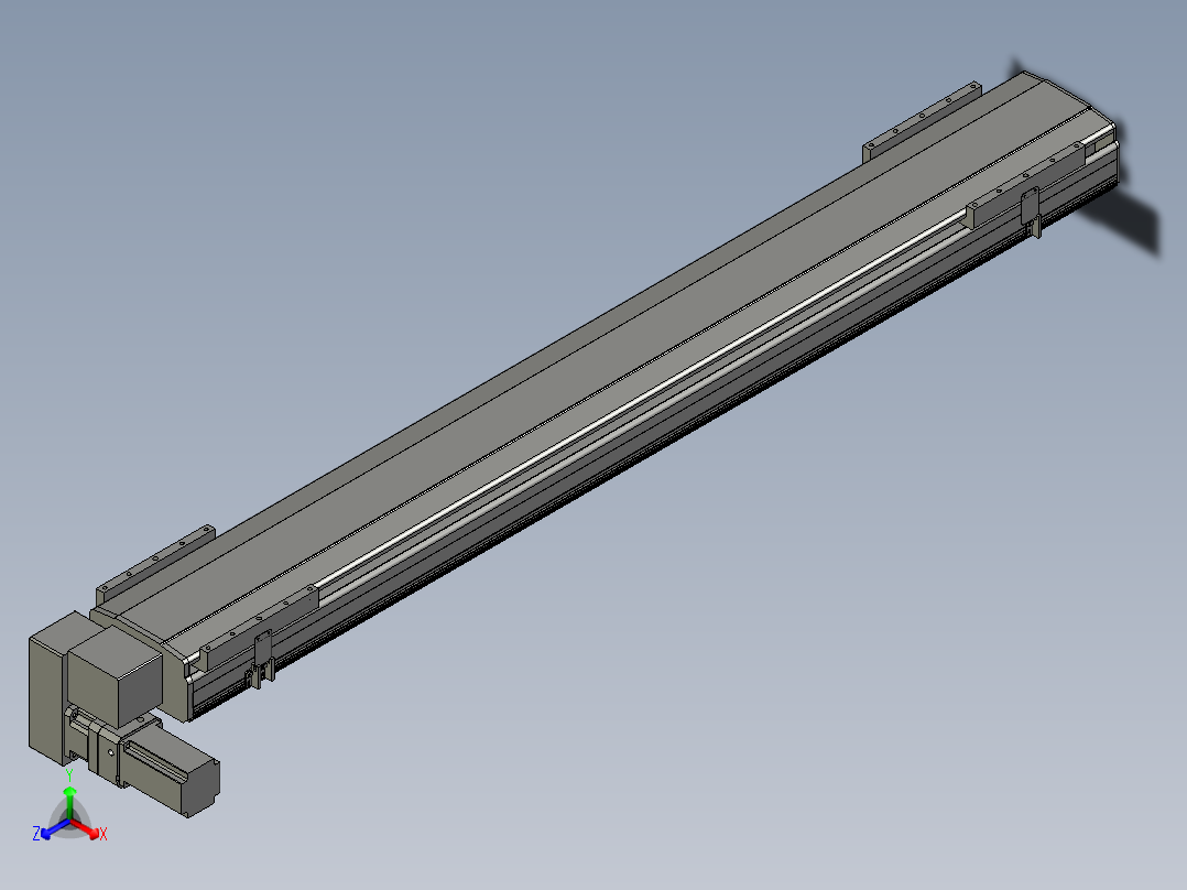 直线模组LHB21-L40-S1550-LD设计图纸正等轴测图