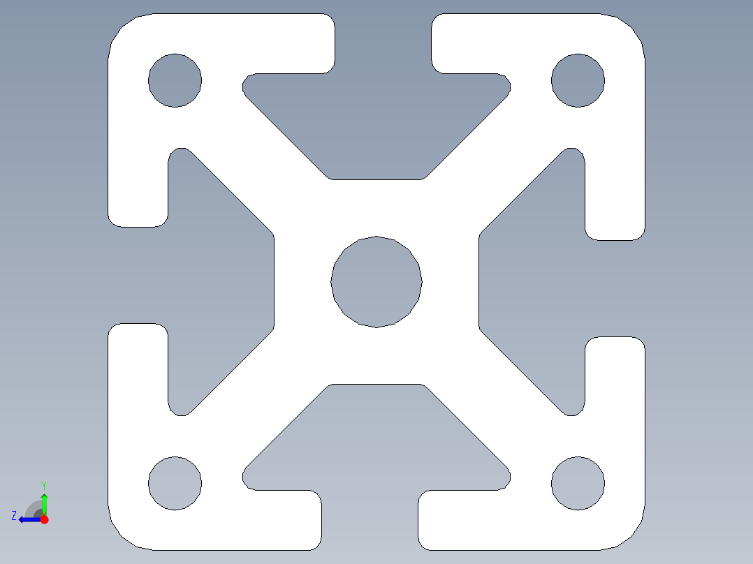 铝型材40x40右视图