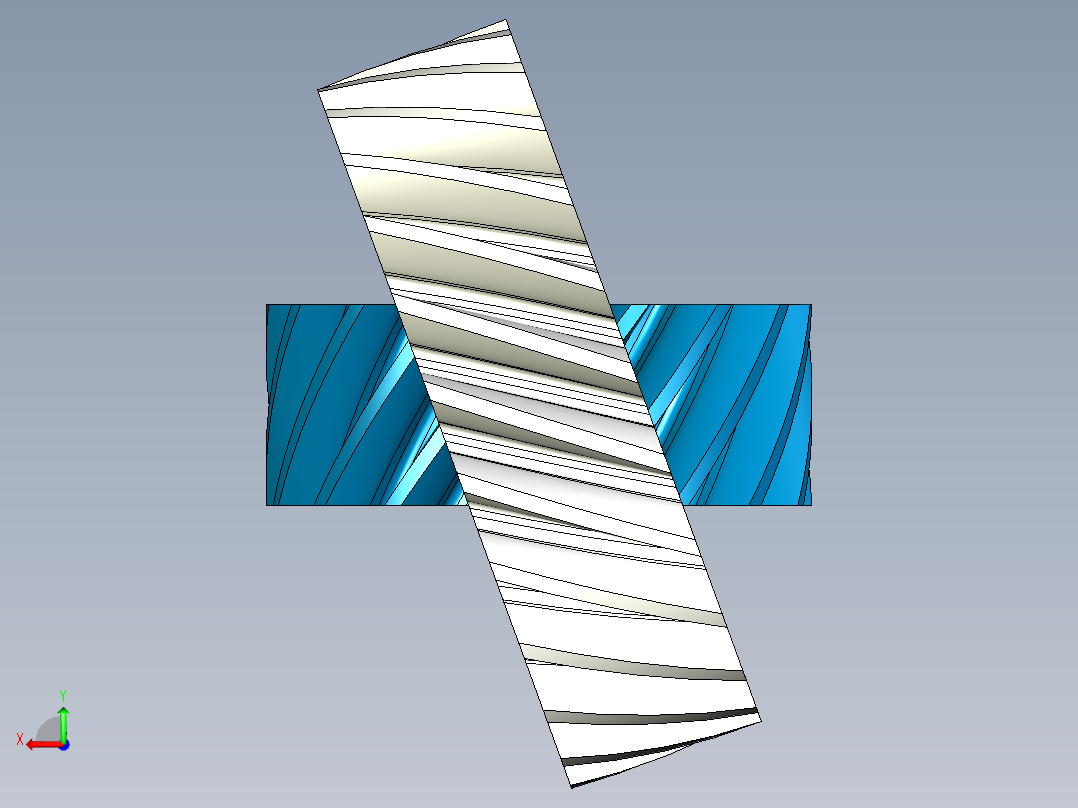 齿轮啮合 (102)后视图