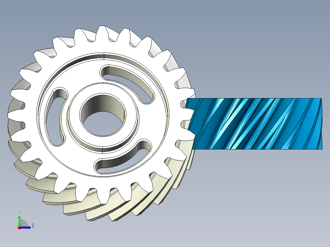 齿轮啮合 (102)左视图