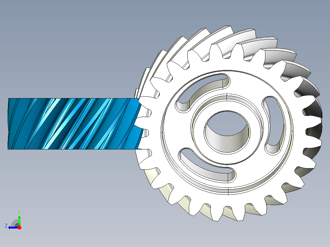 齿轮啮合 (102)右视图