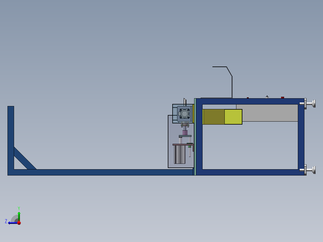 角度冲切机sw18可编辑右视图