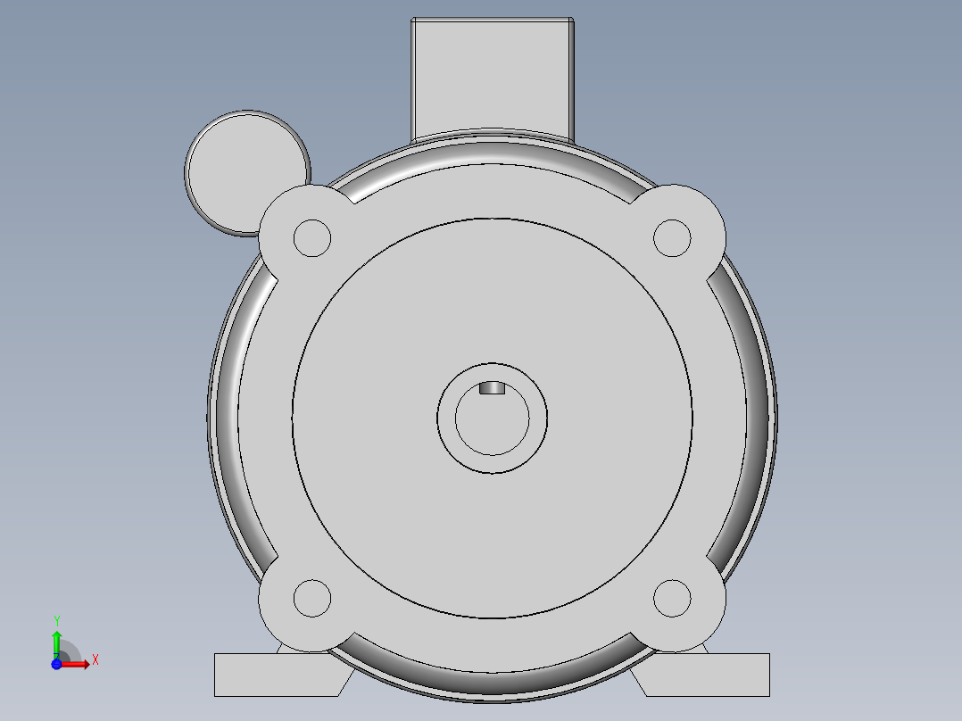 异步电机DJ_YS系列(IP44)_IMB35型_YS-90L-6_1前视图