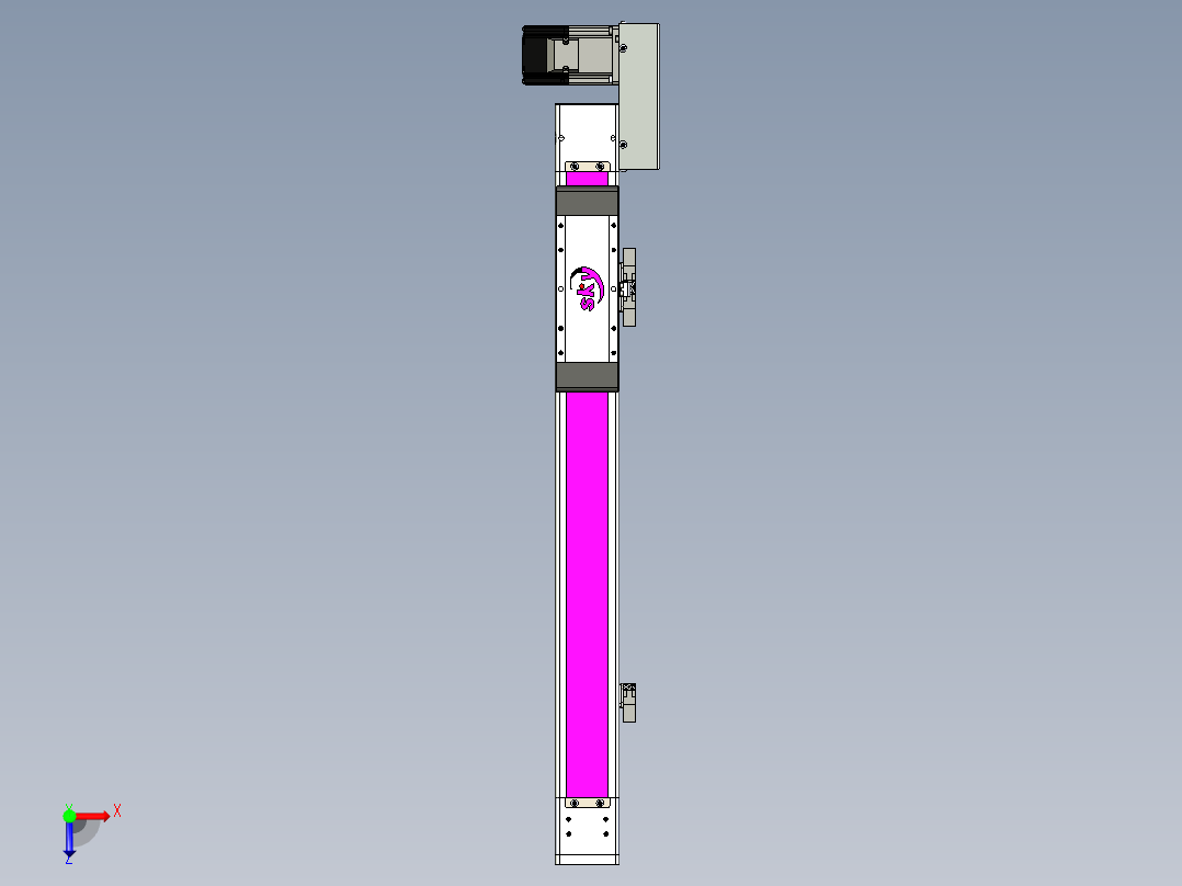 同步带滑台-欧规BC6H-L60-S400-R-ZP40-D3俯视图