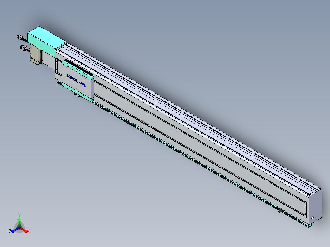 威洛博VBC同步带传动一无尘环境VBC14-L45-S1100-BR-ZP40-C3正等轴测图