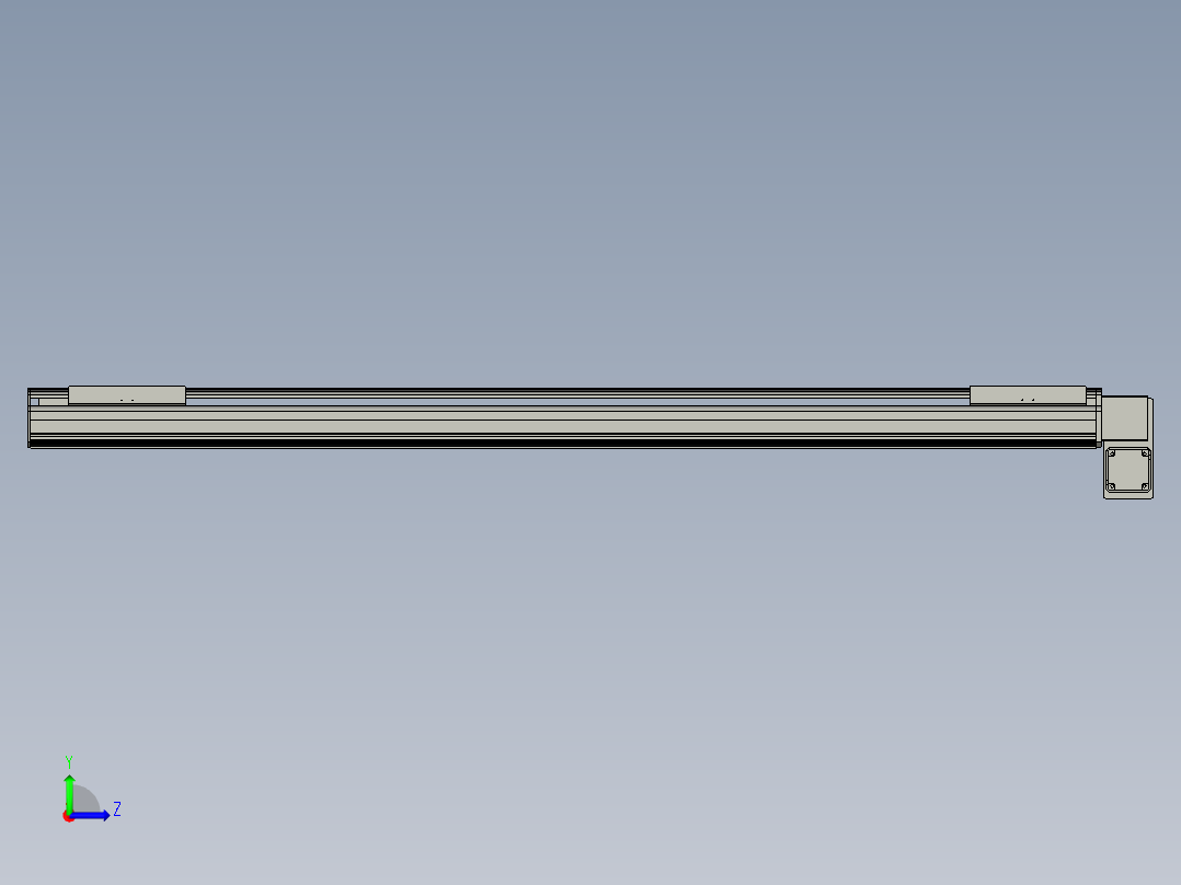直线模组LHB21-L40-S1750-RD设计图纸左视图