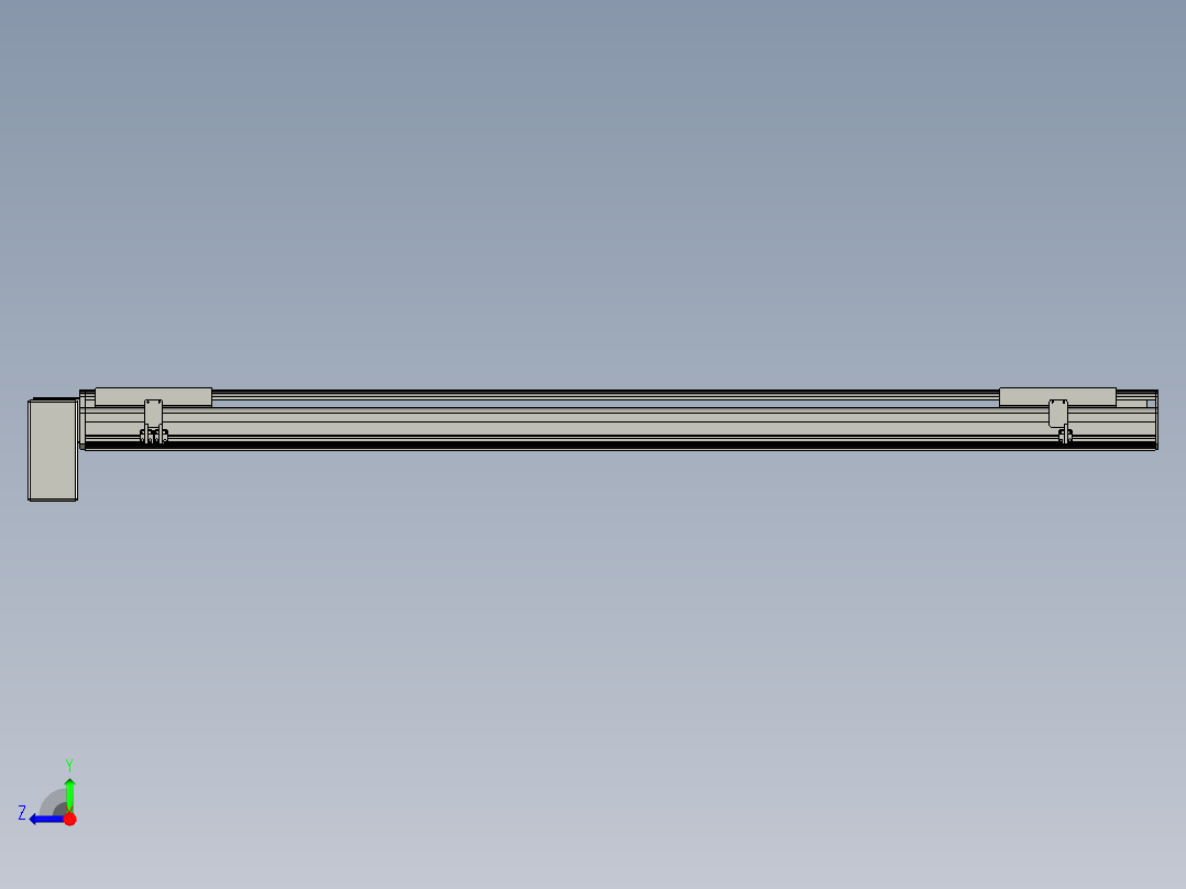 直线模组LHB21-L40-S1750-RD设计图纸右视图