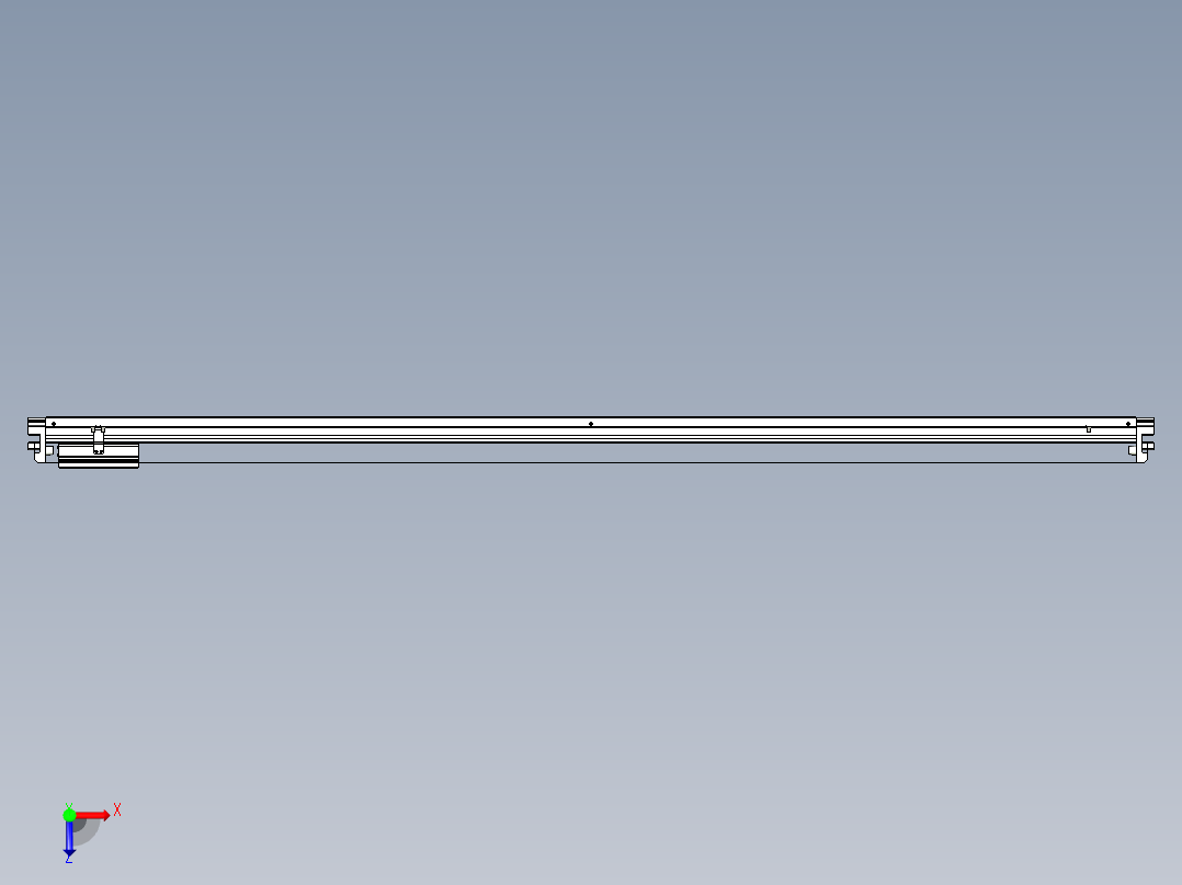 威洛博VL系列直线电机模组-VL22H2-S1950俯视图