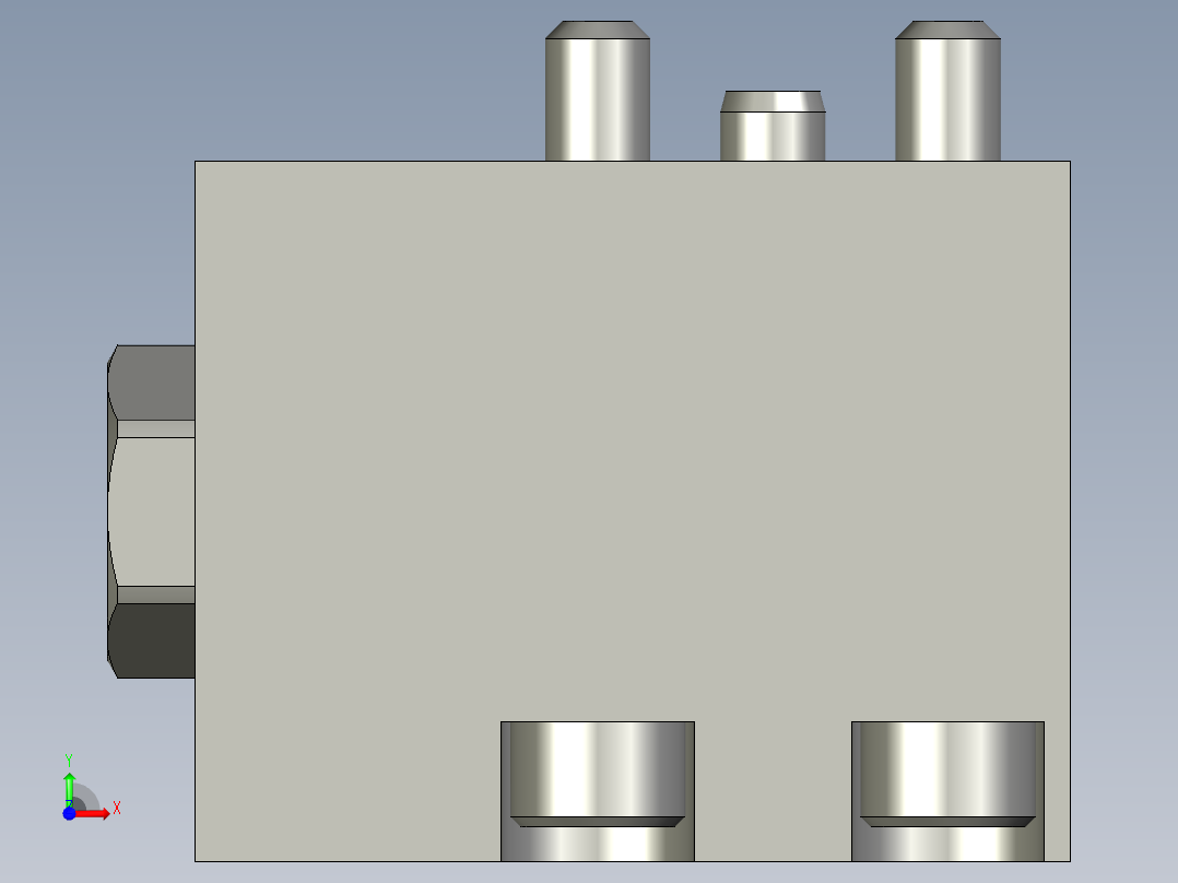 KOSMEKJKA0x0-0G_rev2多系列多零件图纸模型前视图