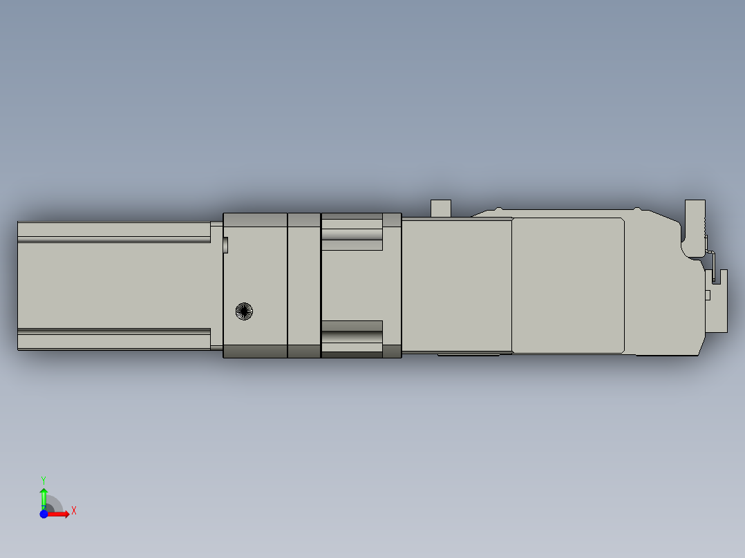直线模组LHB17-L40-S1450-R(B)设计图纸前视图