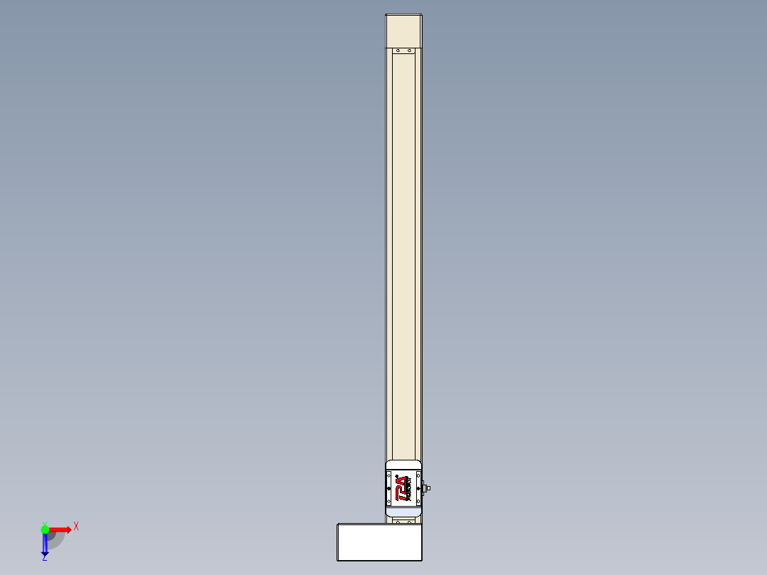 同步带全封闭直线模组TPA-HCB-65S-90-L700-ML-C-P10-N3俯视图