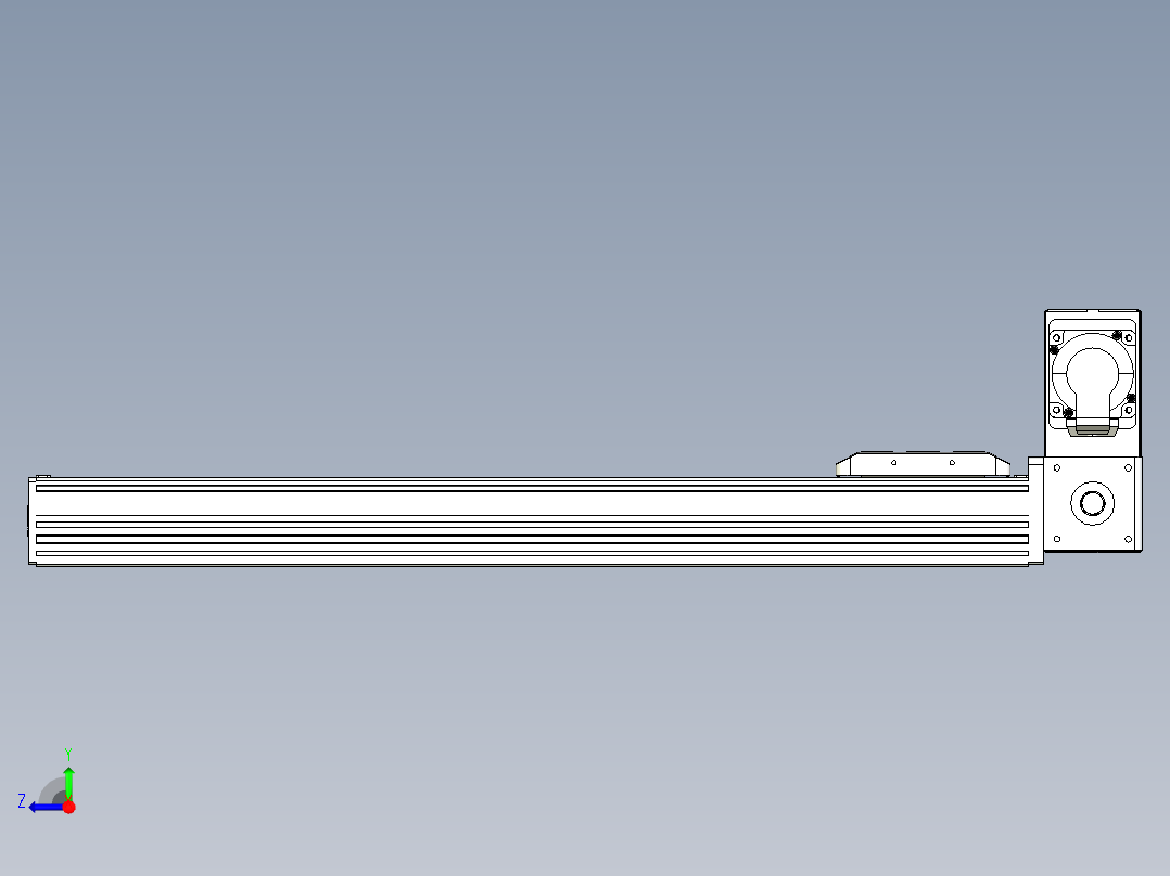 同步带全封闭直线模组TPA-HCB-85D-90-L500-RU-C-P20-N3右视图