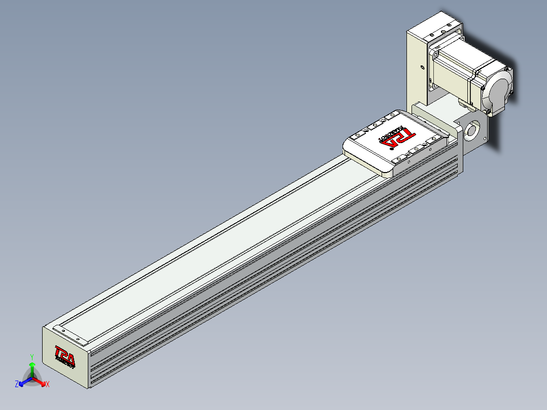 同步带全封闭直线模组TPA-HCB-85D-90-L500-RU-C-P20-N3正等轴测图