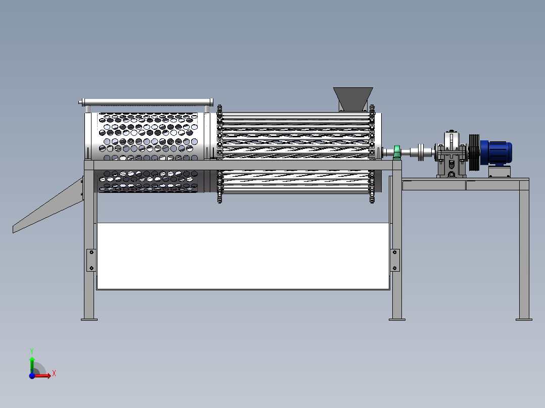 青皮核桃去皮机SW三维图==1262722前视图