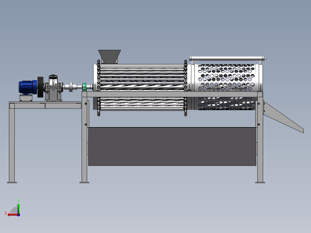 青皮核桃去皮机SW三维图==1262722后视图