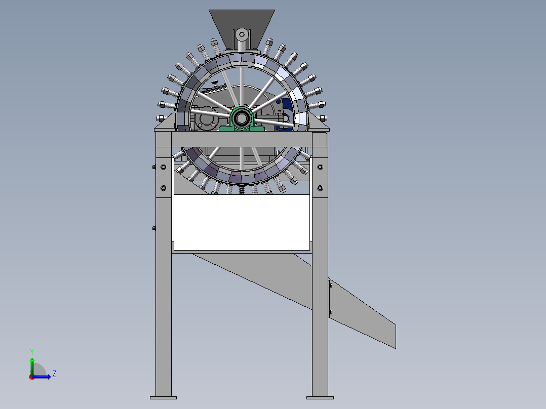青皮核桃去皮机SW三维图==1262722左视图