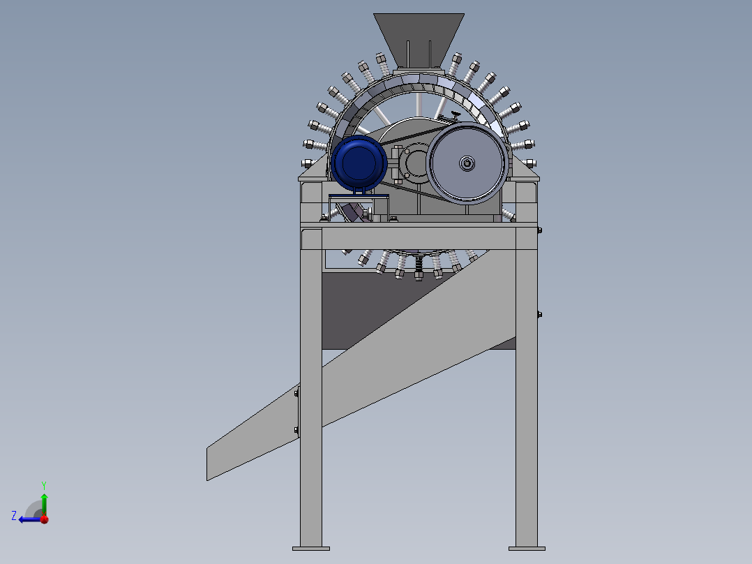 青皮核桃去皮机SW三维图==1262722右视图