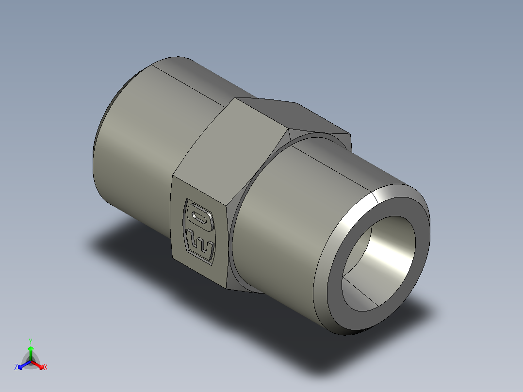 卡套式工业通用硬管接头EO Union G08S71X正等轴测图