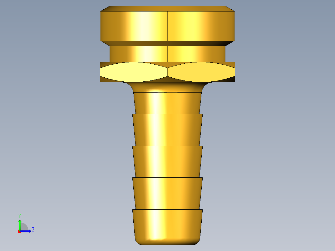 水管接头Hose Barb to Male Hose Thread 54GH-10-12左视图