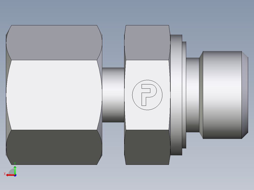 卡套式工业通用硬管接头EO_Standpipe_connector_EVGE10SMEDCF后视图
