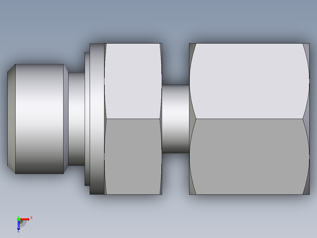 卡套式工业通用硬管接头EO_Standpipe_connector_EVGE10SMEDCF俯视图