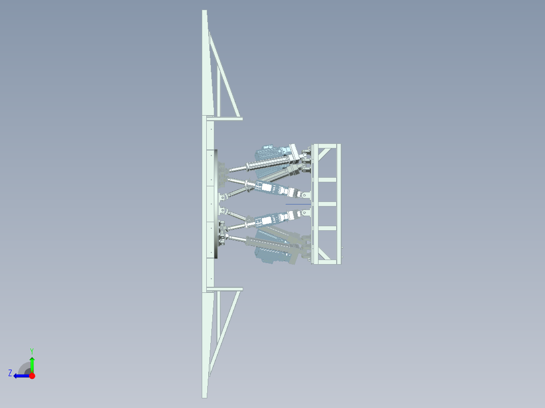 六自由度总装平台右视图