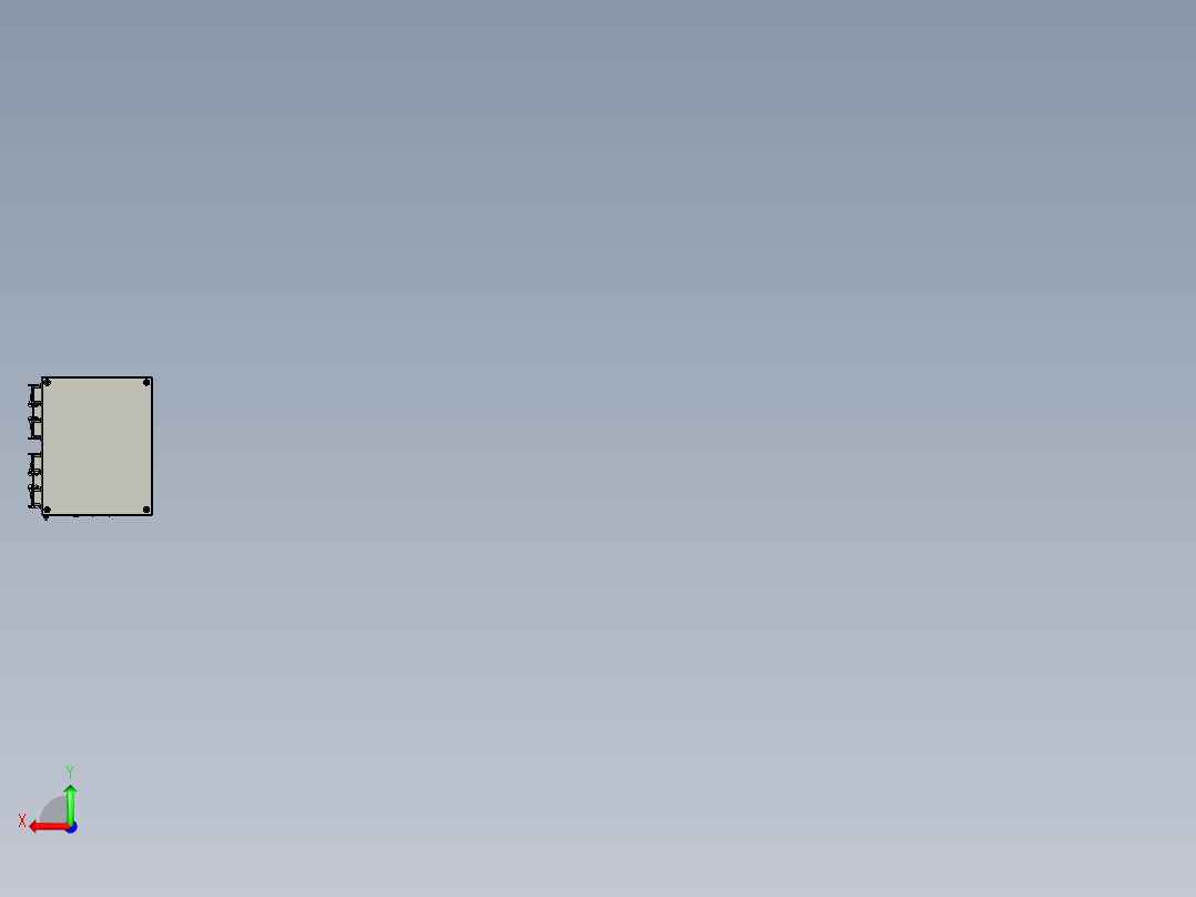 测试控制面板3D模型后视图