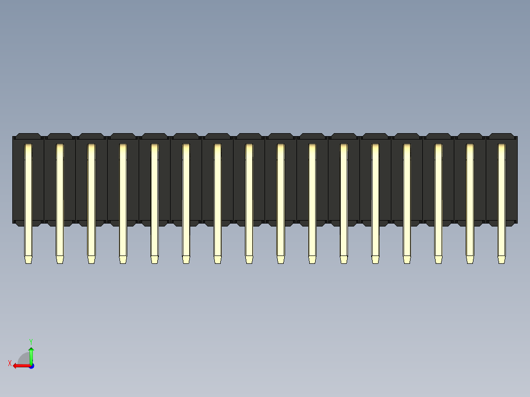 彩色公排针 100mil 2.54mm 系列-DS1022_black_3x16p_100mil_TypeD_rev1.0后视图