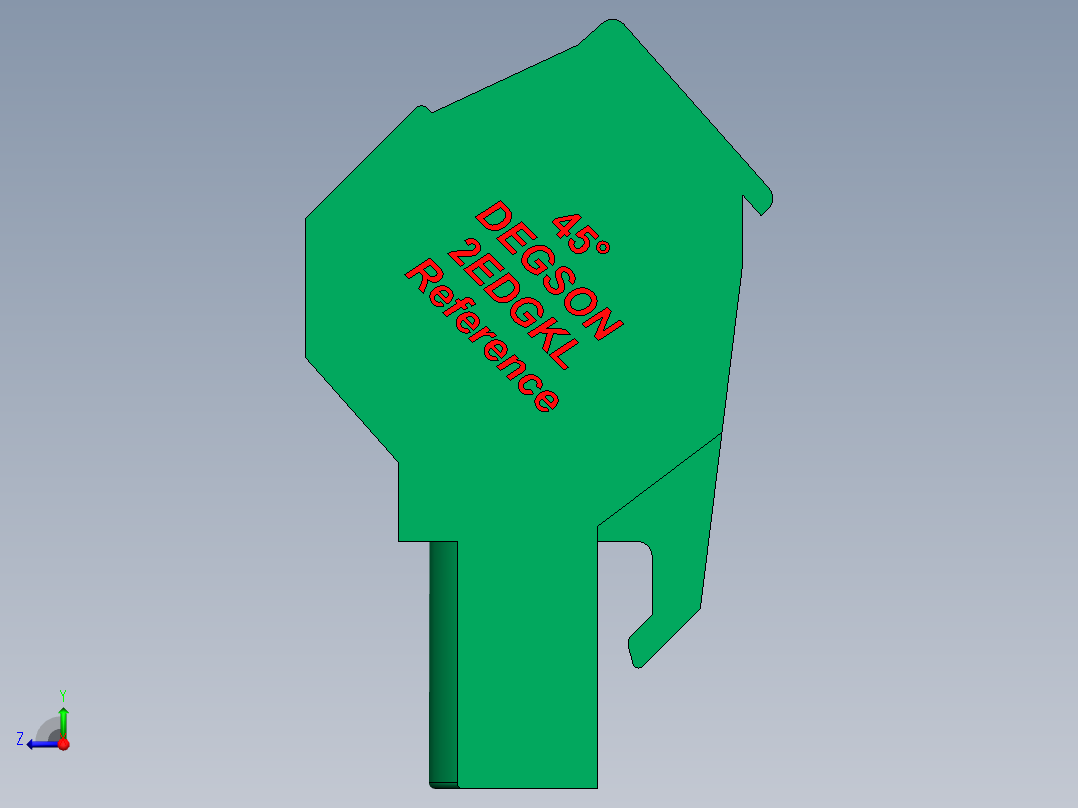 DEGSON 2EDG 系列 5.0mm 可插拔接线端子组-2EDGKL-5.0_5.08-xxP-14-00AH右视图
