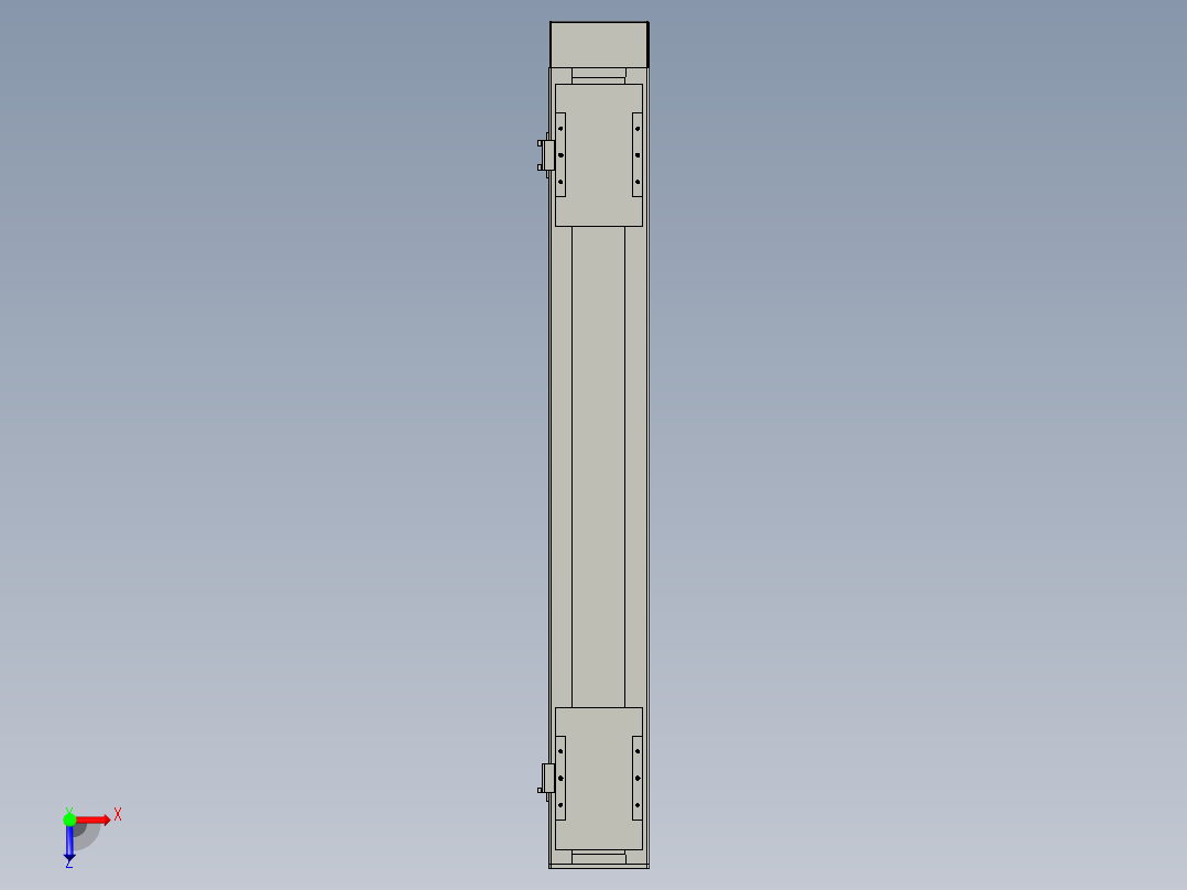 直线模组WG-LHC12-S700-D设计图纸俯视图