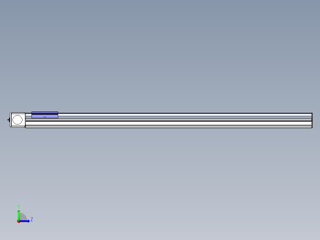 同步带滑台-半封闭B17-L100-S1450-R-P75-D3-N3左视图