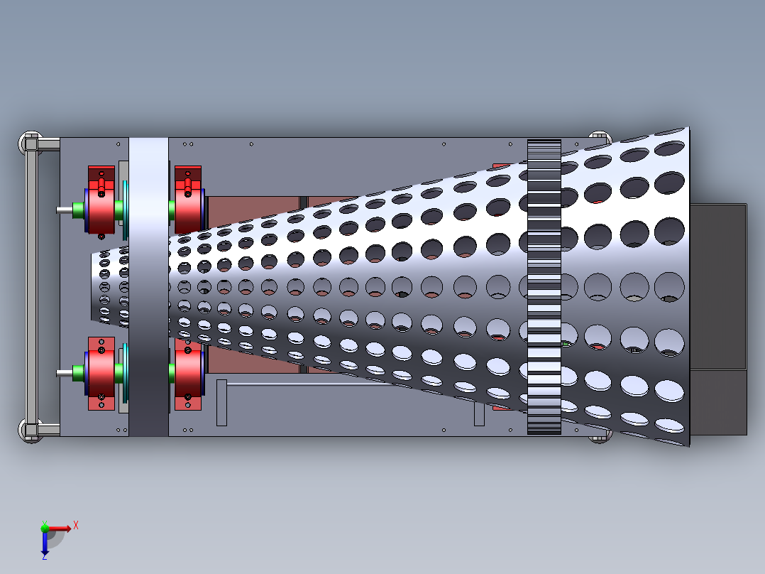 番茄筛选机俯视图