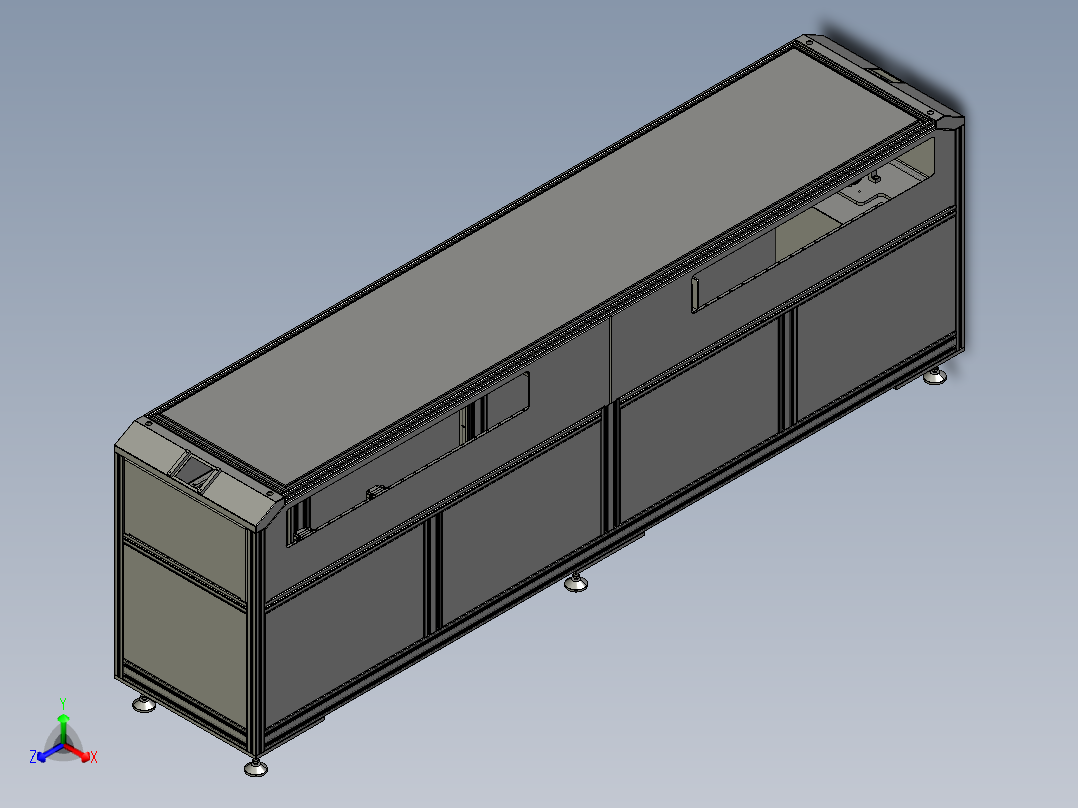 波浪托盘穿梭输送机正等轴测图