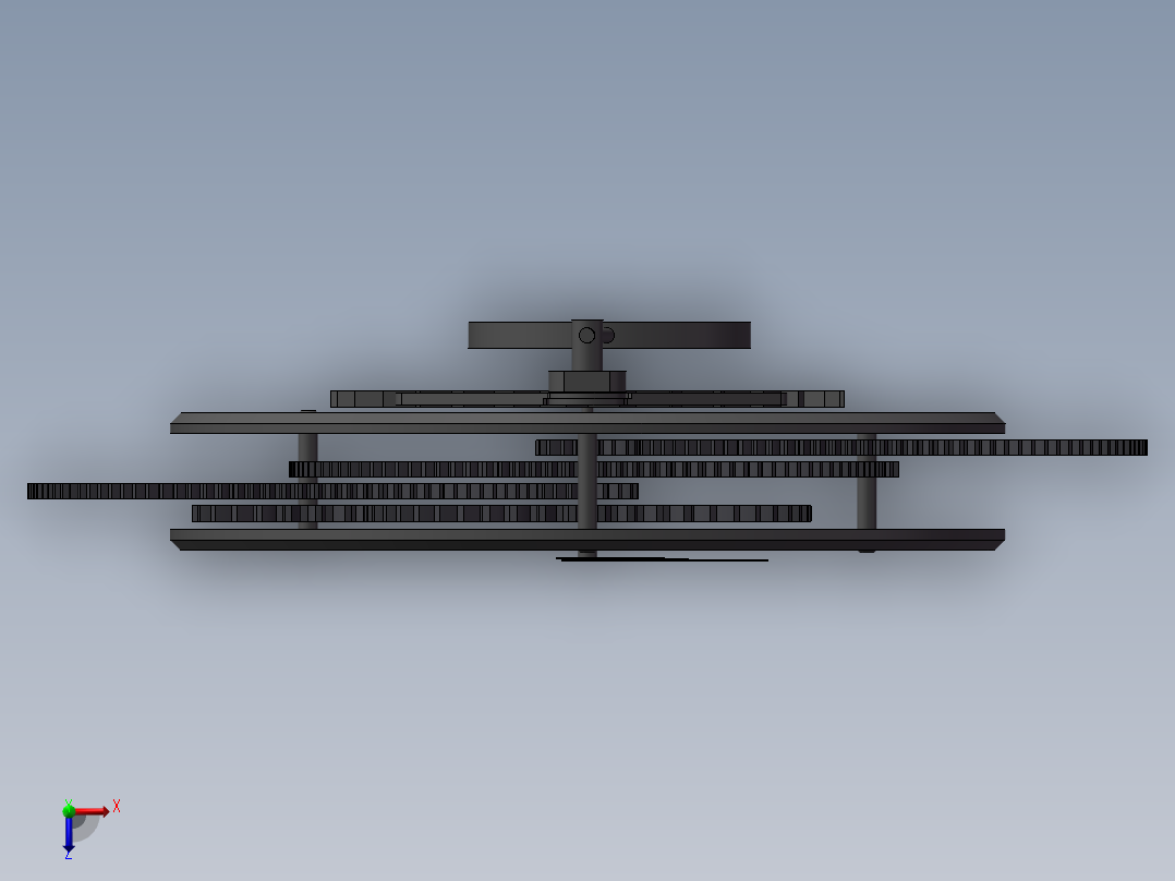 钟表内部结构俯视图