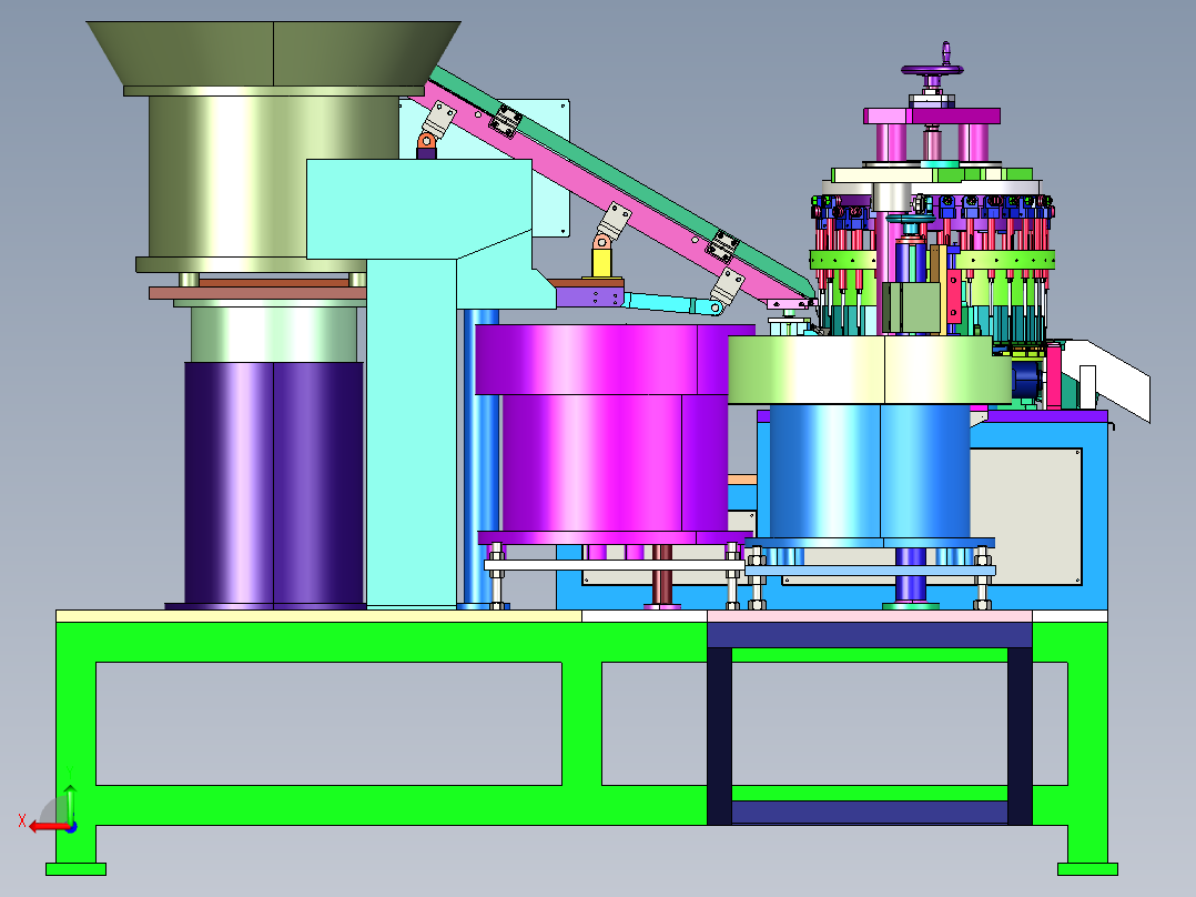 凸轮瓶盖装配组装机后视图
