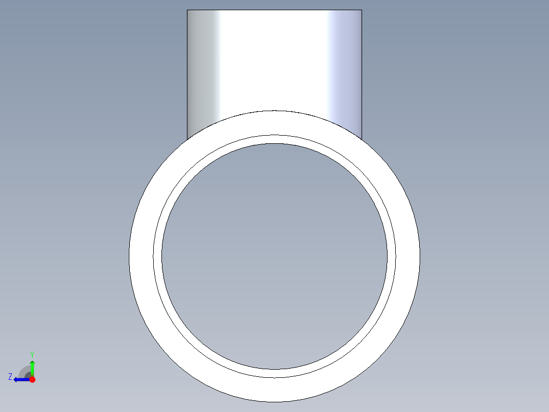 聚氯乙烯配件02-Sch80_ReducingTee_SxSxS_801-249_2in x 1in右视图