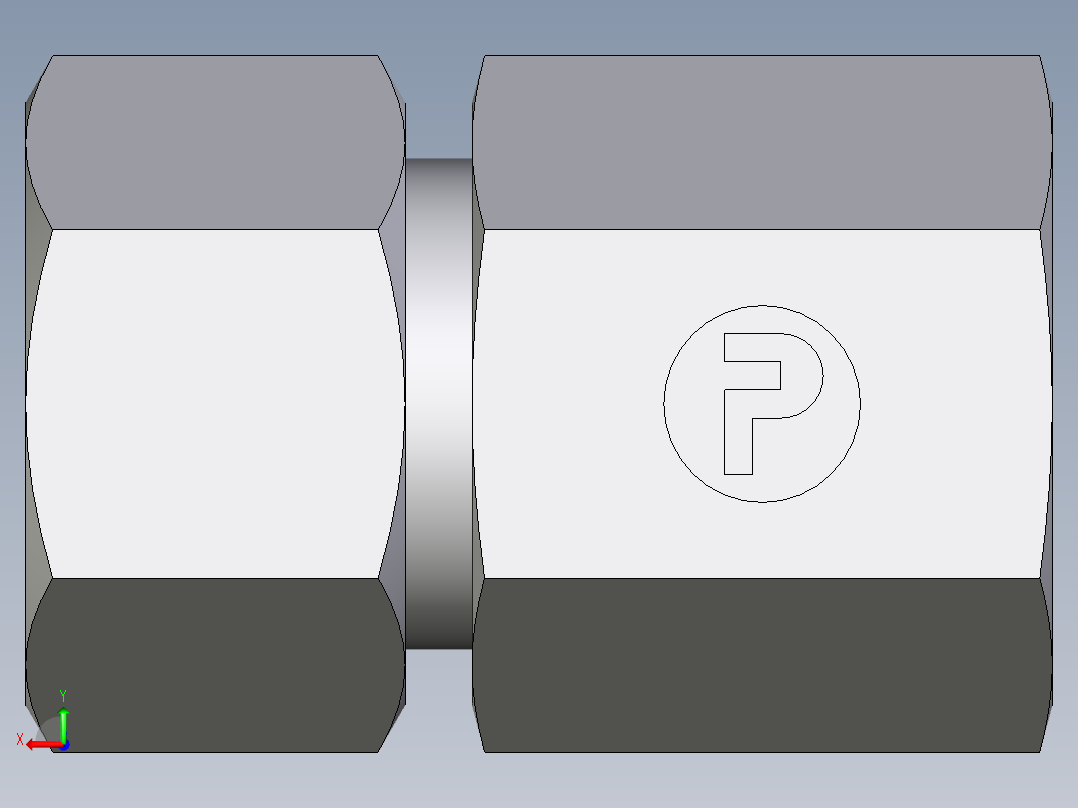 卡套式工业通用硬管接头EO_Swivel_connector_GAI15LRCF后视图