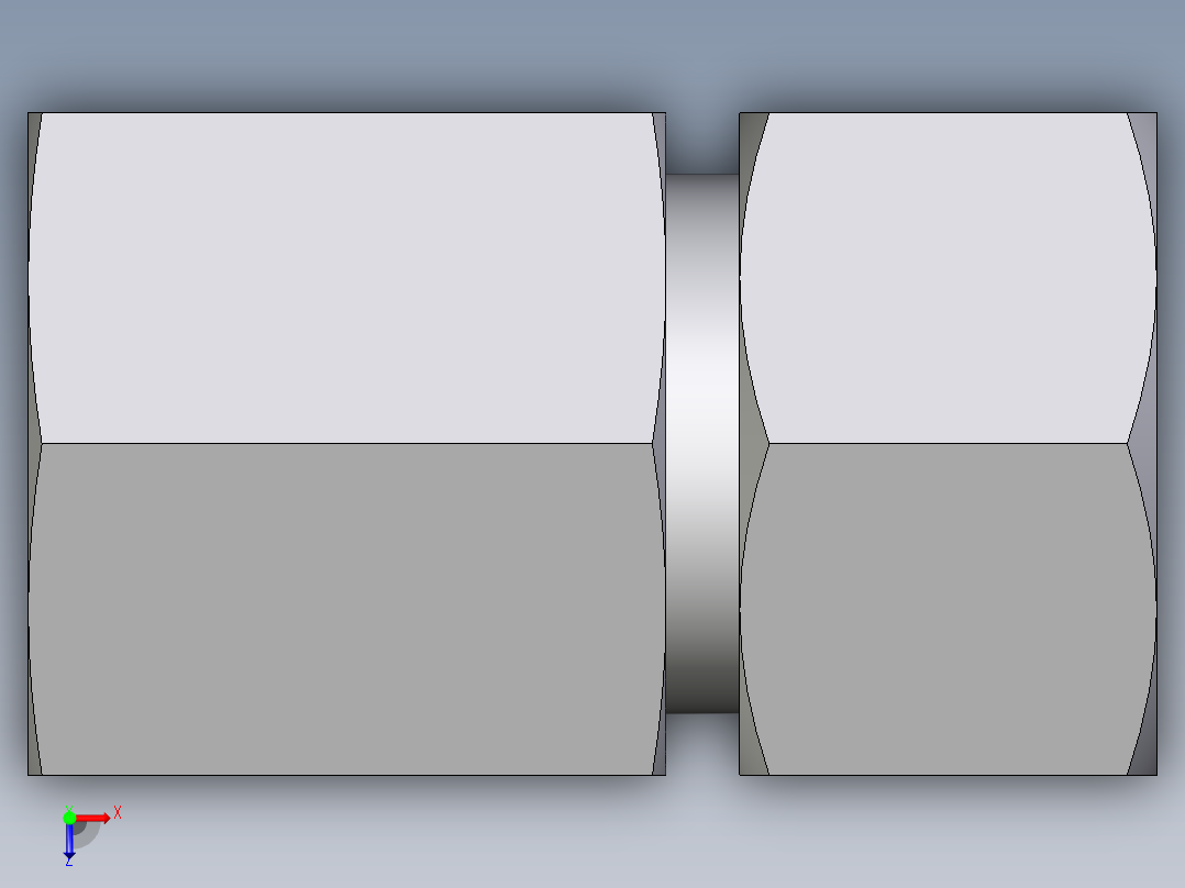 卡套式工业通用硬管接头EO_Swivel_connector_GAI15LRCF俯视图