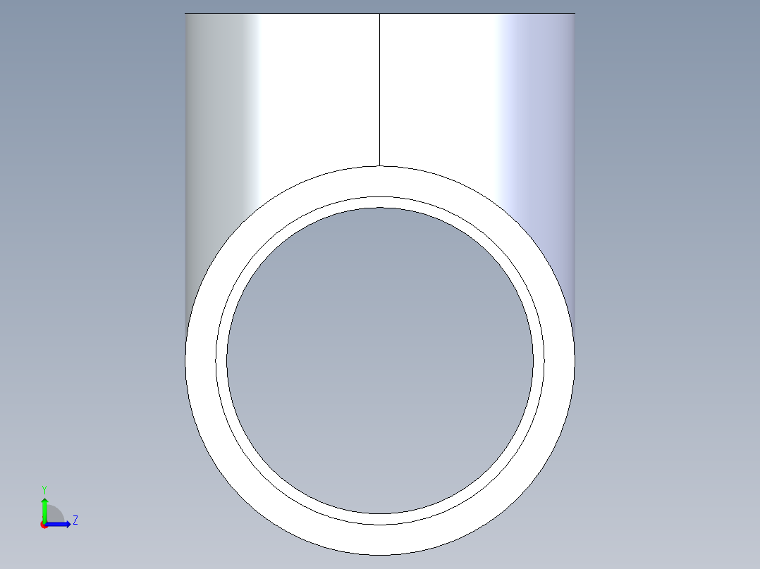 聚氯乙烯配件01-Sch80_Tee_SxSxS_801-030_3in左视图