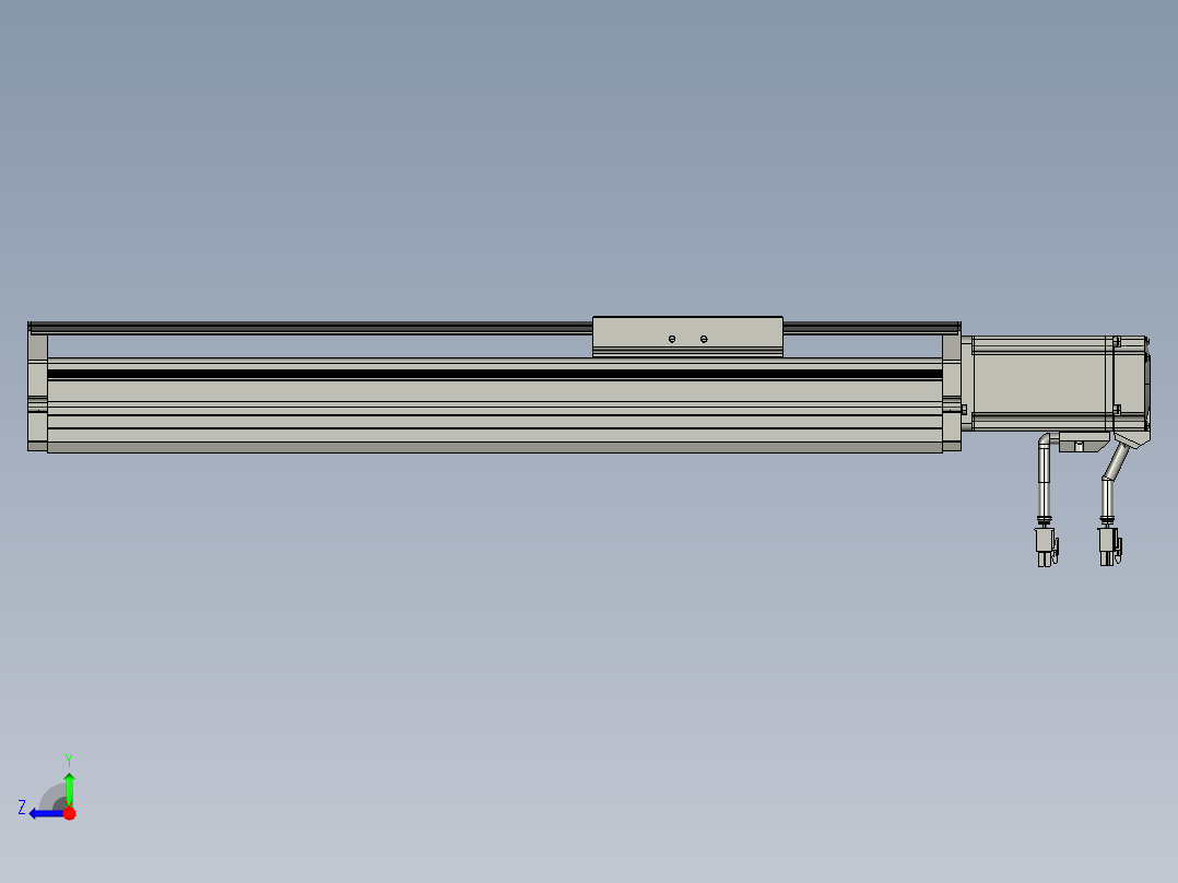 东锦丝杆传动-直线滑台模组DH120-C-300-BC-P400W-C3右视图