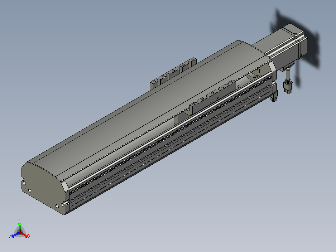 东锦丝杆传动-直线滑台模组DH120-C-300-BC-P400W-C3正等轴测图